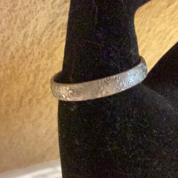 Peach moonstone sterling 3 ring set - Picture 3 of 4